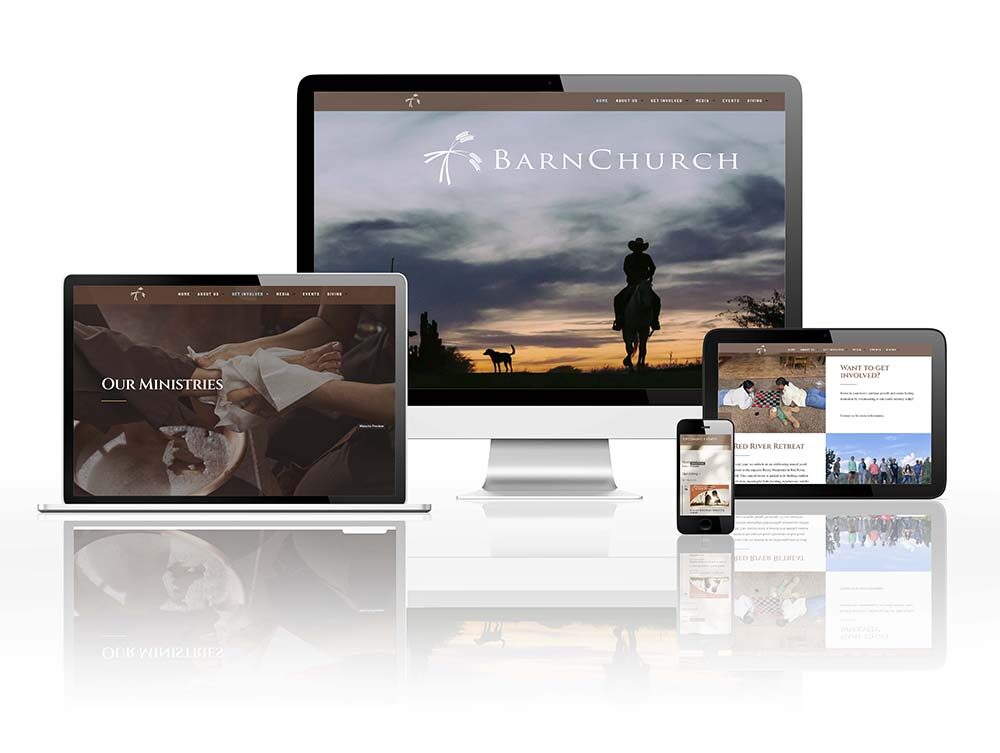 Barn Church Responsively Designed Website on Multiple Devices