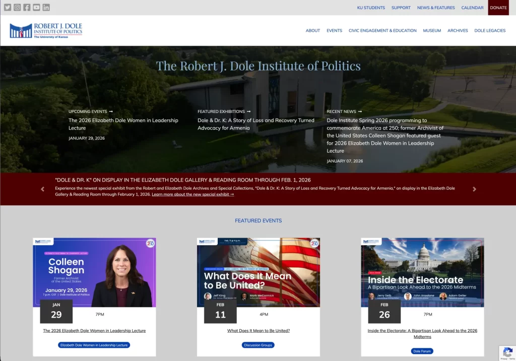 Dole Institute Home Page
